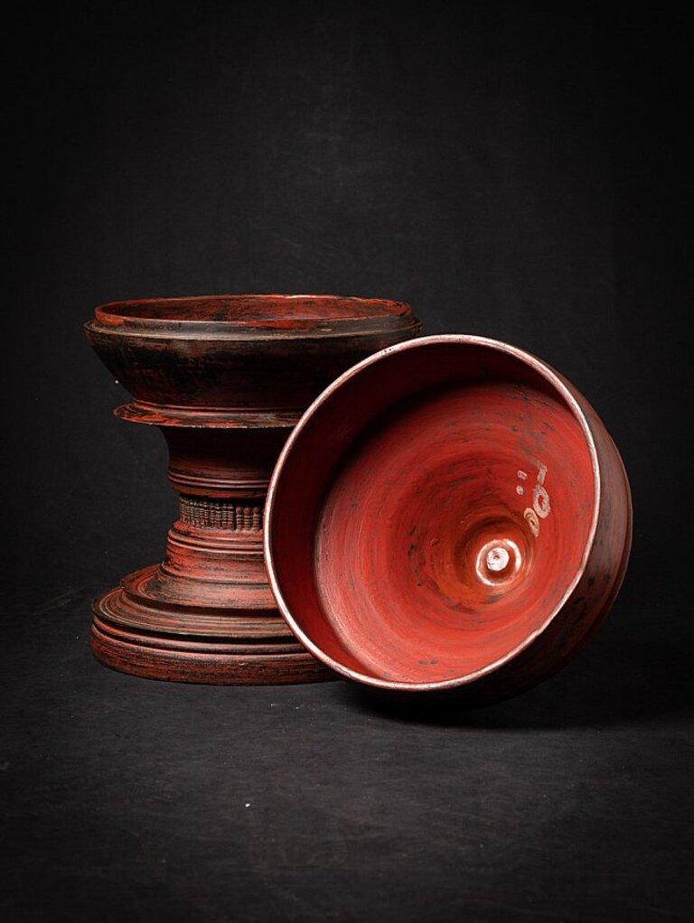 Antique Wooden Burmese Offering Vessel from Burma 1