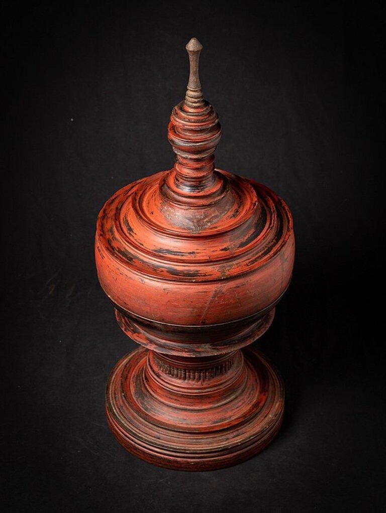 Antique Wooden Burmese Offering Vessel from Burma For Sale 2