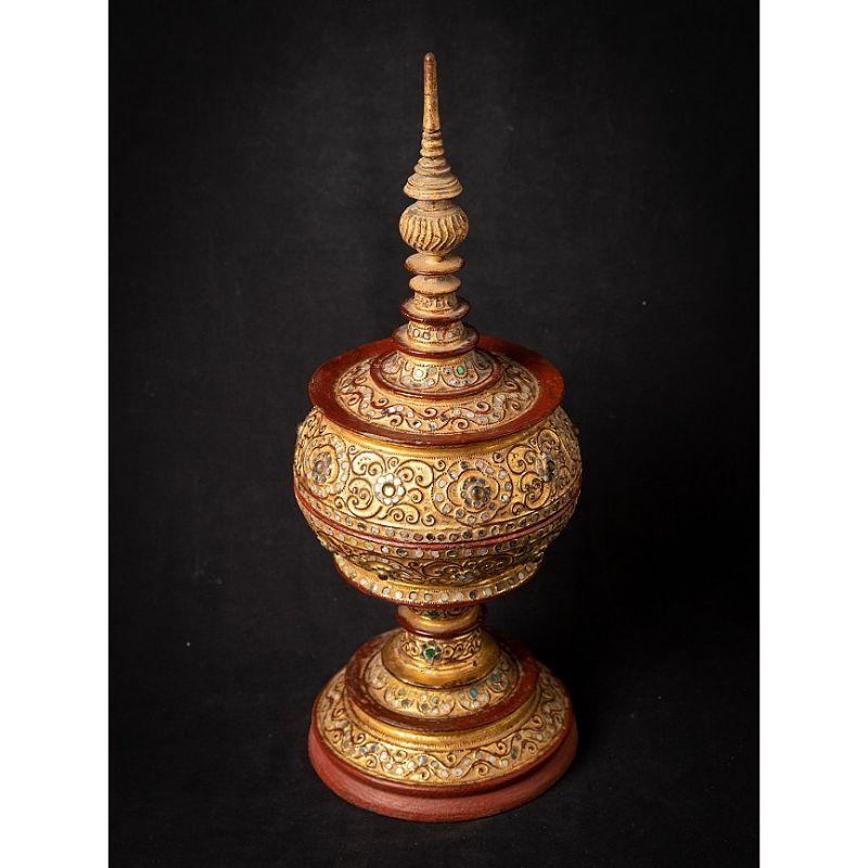 Antique Wooden Burmese Offering Vessel from, Burma For Sale 5