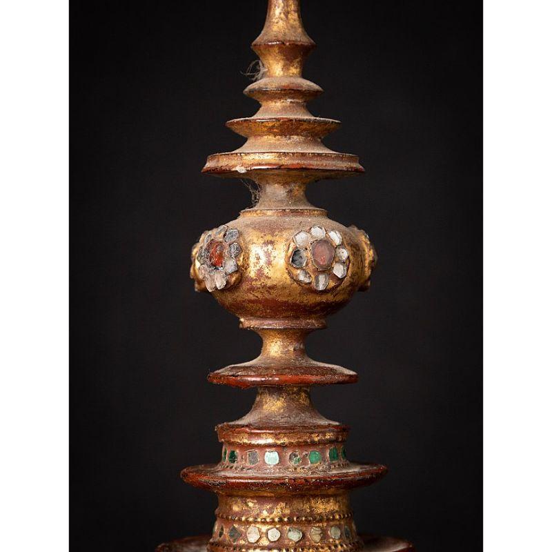 Antique Wooden Burmese Offering Vessel from Burma For Sale 5