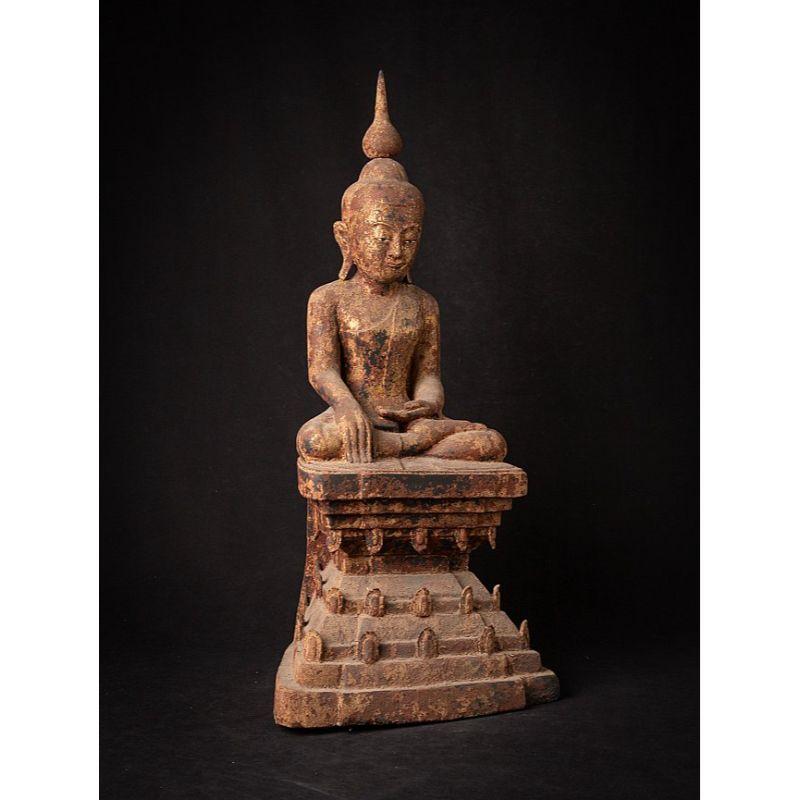 Antique Wooden Burmese Shan Buddha from Burma For Sale 6