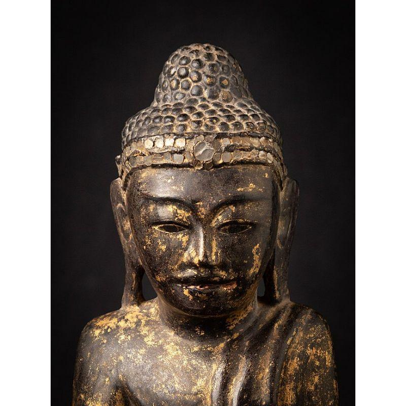 Antique Wooden Burmese Shan Buddha from, Burma For Sale 6