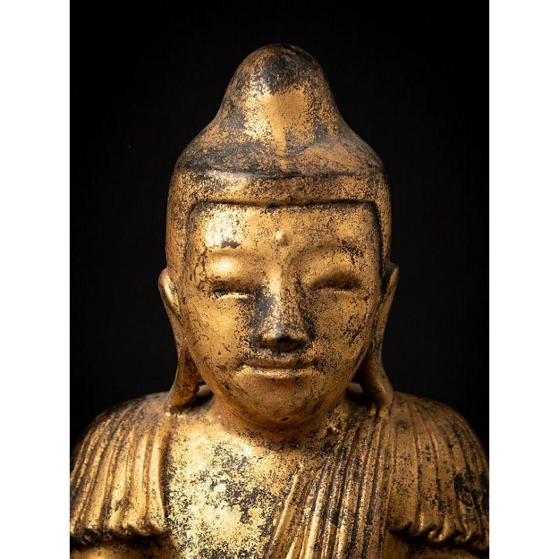 Antique Wooden Burmese Shan Buddha from Burma For Sale 6