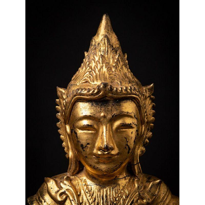 Antique wooden Burmese Shan Buddha from Burma For Sale 5