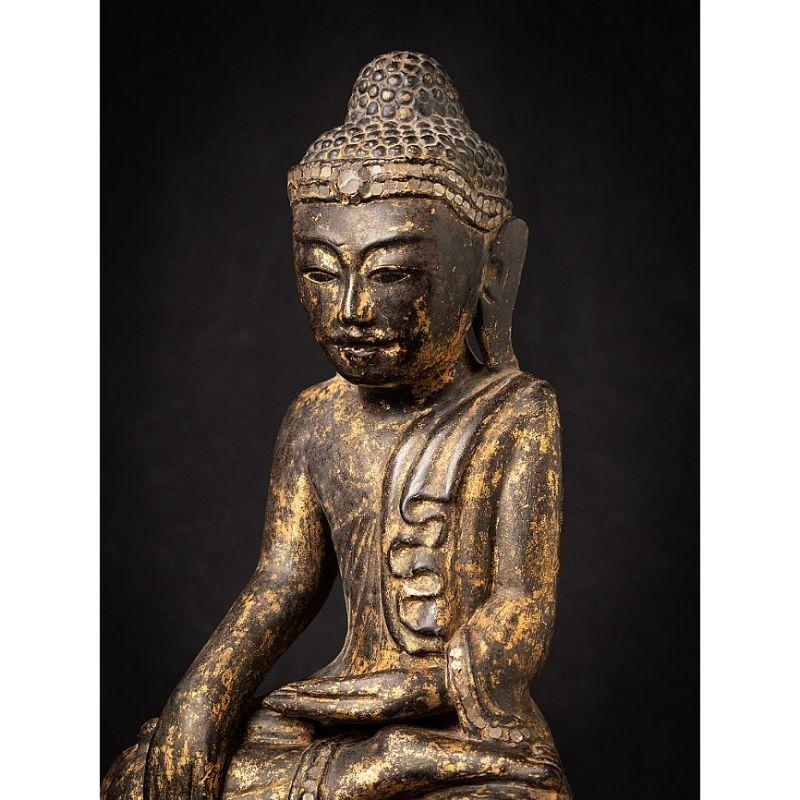 Antique Wooden Burmese Shan Buddha from, Burma For Sale 7