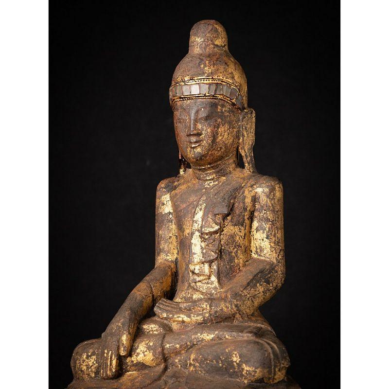 Antique Wooden Burmese Shan Buddha from Burma For Sale 7