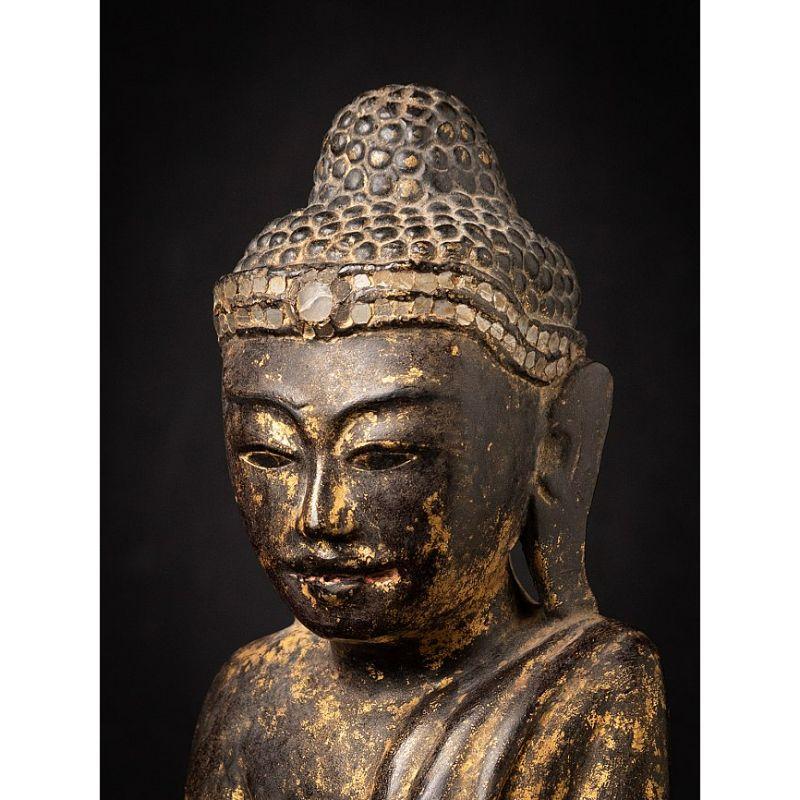 Antique Wooden Burmese Shan Buddha from, Burma For Sale 8