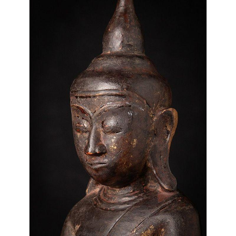 Antique wooden Burmese Shan Buddha from Burma For Sale 7