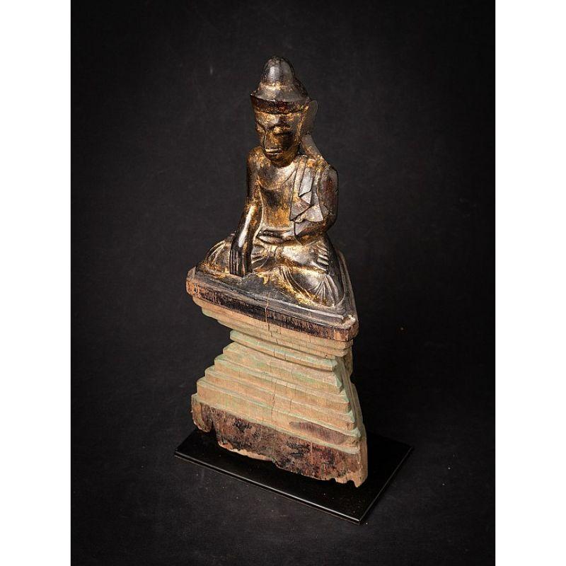 Antique wooden Burmese Shan Buddha from Burma For Sale 8
