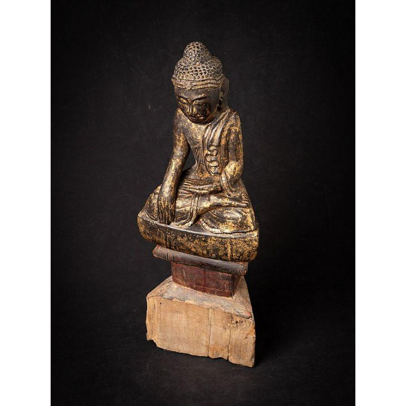 Antique Wooden Burmese Shan Buddha from, Burma For Sale 9