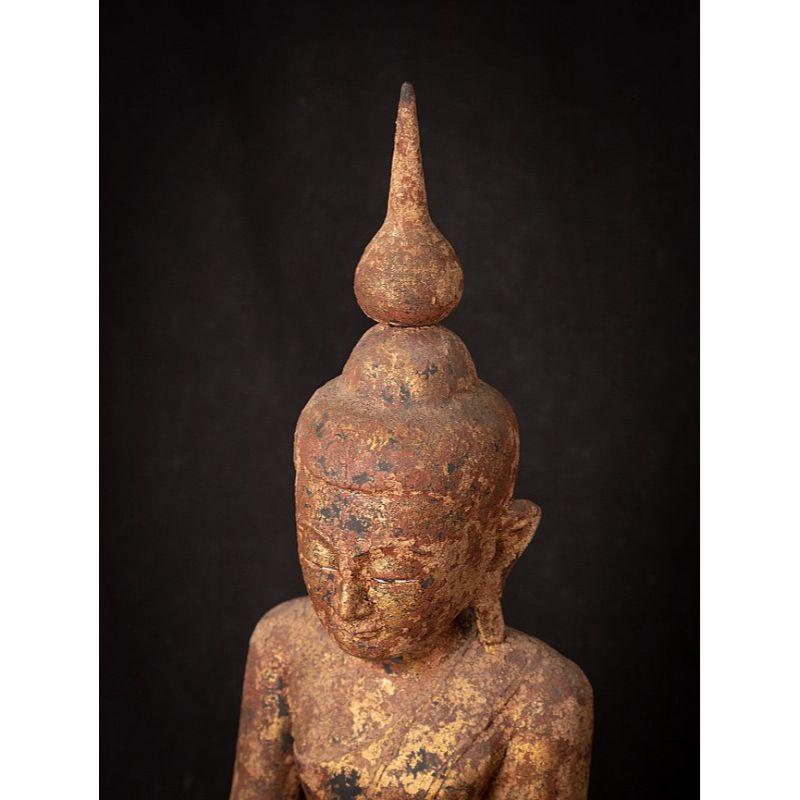 Antique Wooden Burmese Shan Buddha from Burma For Sale 10