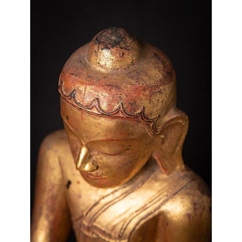 Antique Wooden Burmese Shan Buddha from Burma For Sale 10
