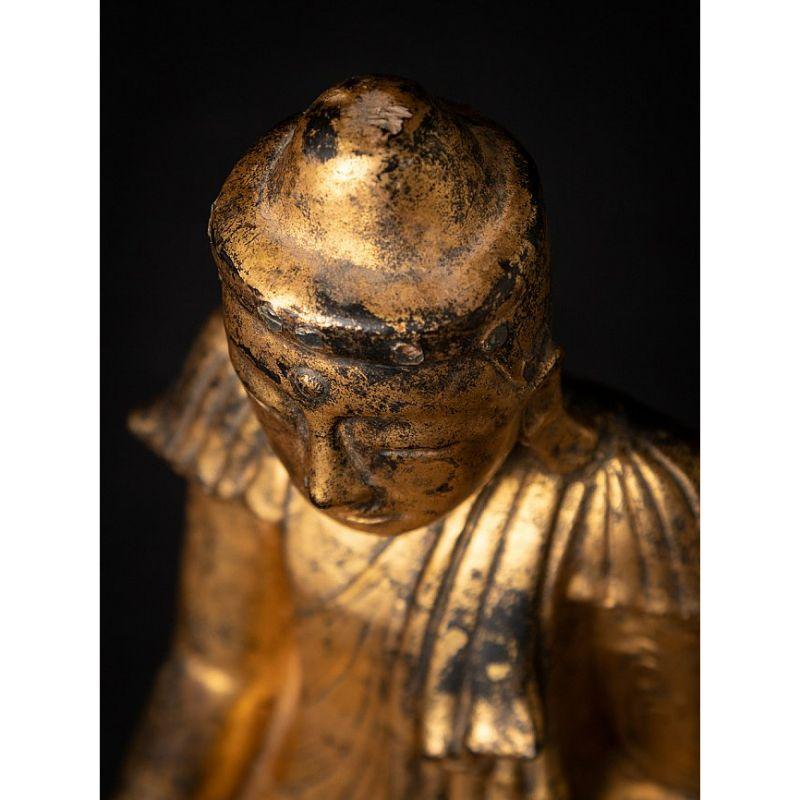 Antiker burmesischer Shan-Buddha aus Holz aus Burma im Angebot 9