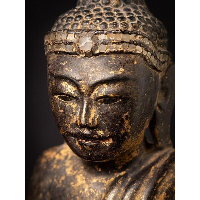 Antique Wooden Burmese Shan Buddha from, Burma For Sale 11