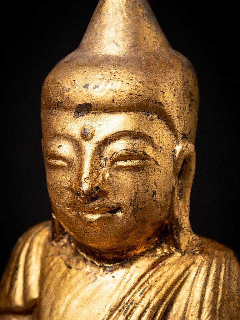 Antique Wooden Burmese Shan Buddha from Burma For Sale 11