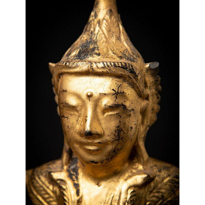 Antique Wooden Burmese Shan Buddha from Burma For Sale 11