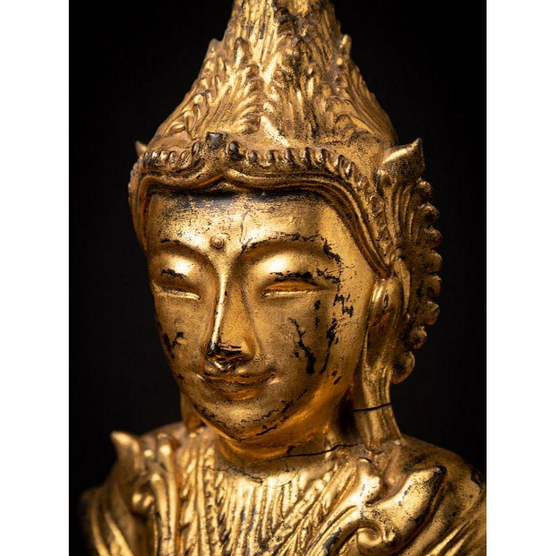 Antique wooden Burmese Shan Buddha from Burma 10