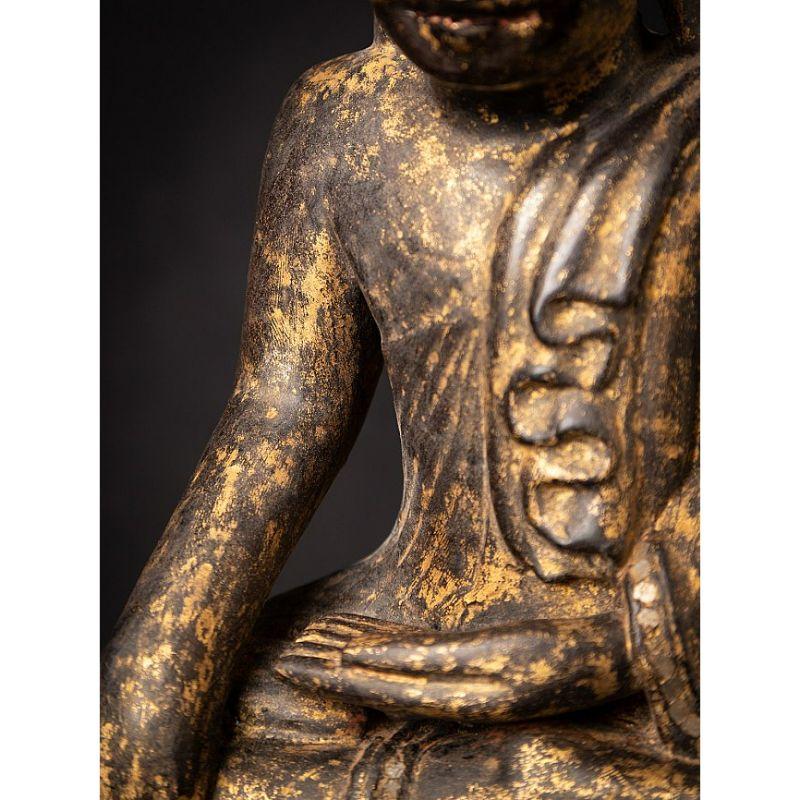 Antique Wooden Burmese Shan Buddha from, Burma For Sale 12