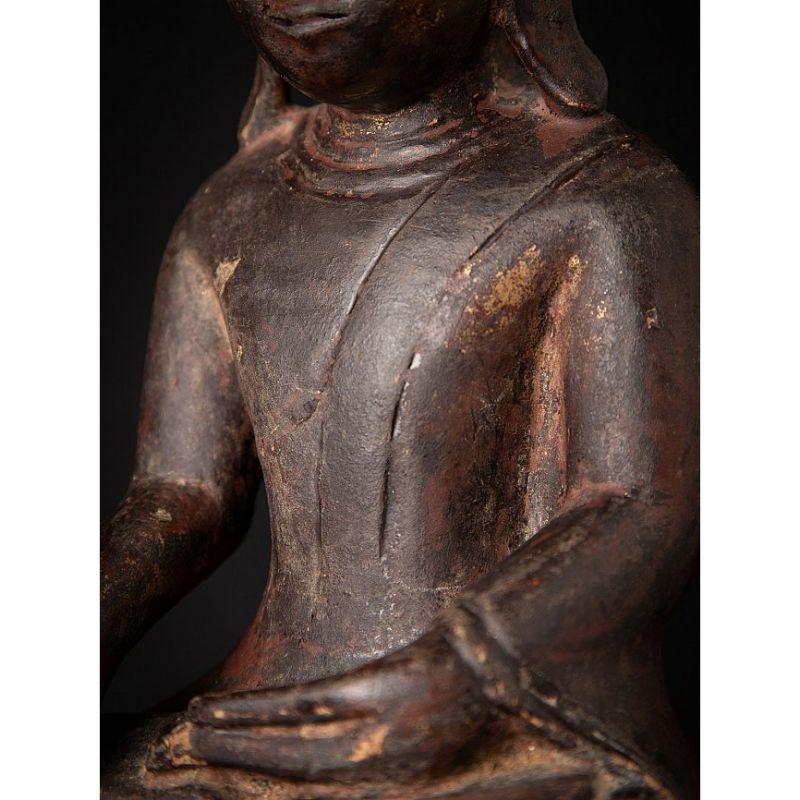 Antique wooden Burmese Shan Buddha from Burma For Sale 11