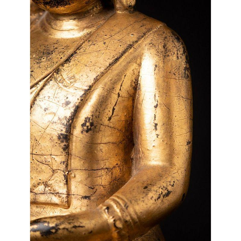 Antique Wooden Burmese Shan Buddha from Burma For Sale 12