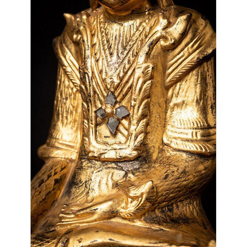 Antique wooden Burmese Shan Buddha from Burma For Sale 11