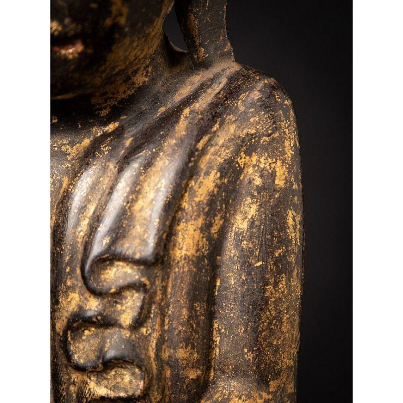 Antique Wooden Burmese Shan Buddha from, Burma For Sale 13