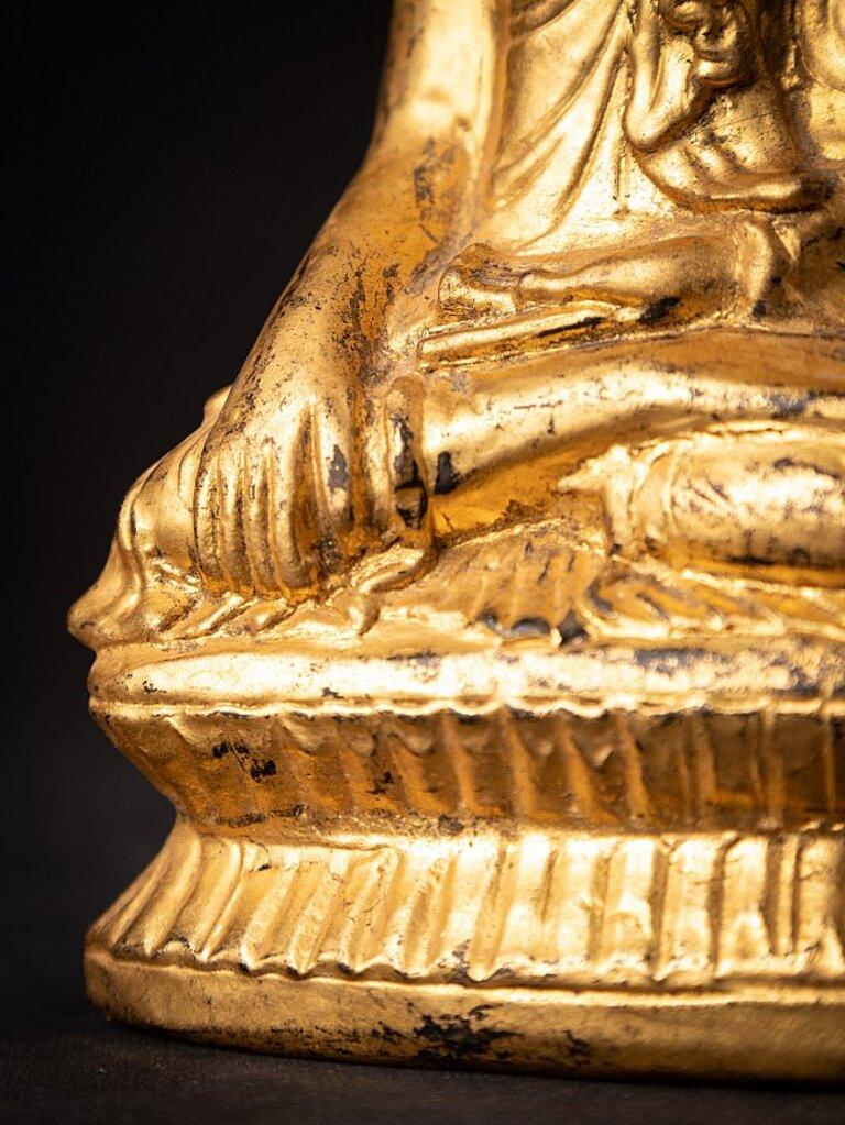 Antique Wooden Burmese Shan Buddha from Burma For Sale 13