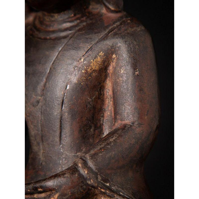 Antique wooden Burmese Shan Buddha from Burma For Sale 12