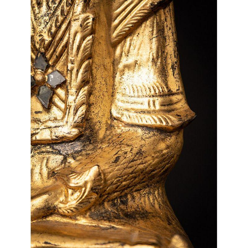 Antique wooden Burmese Shan Buddha from Burma 12