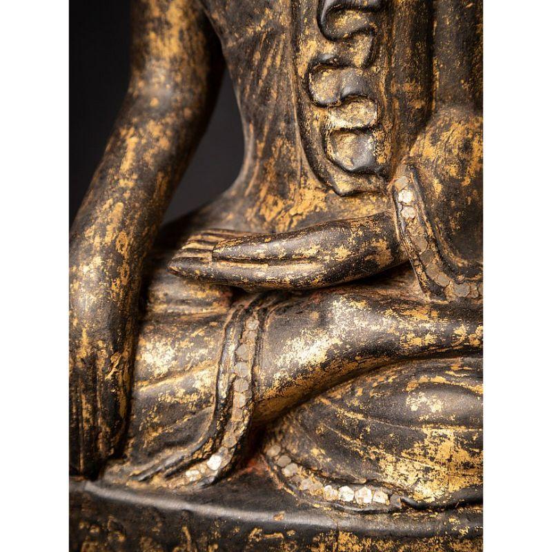 Antique Wooden Burmese Shan Buddha from, Burma For Sale 14