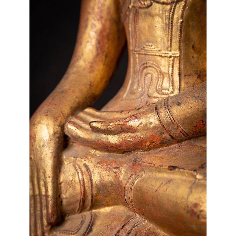 Antique Wooden Burmese Shan Buddha from Burma For Sale 14