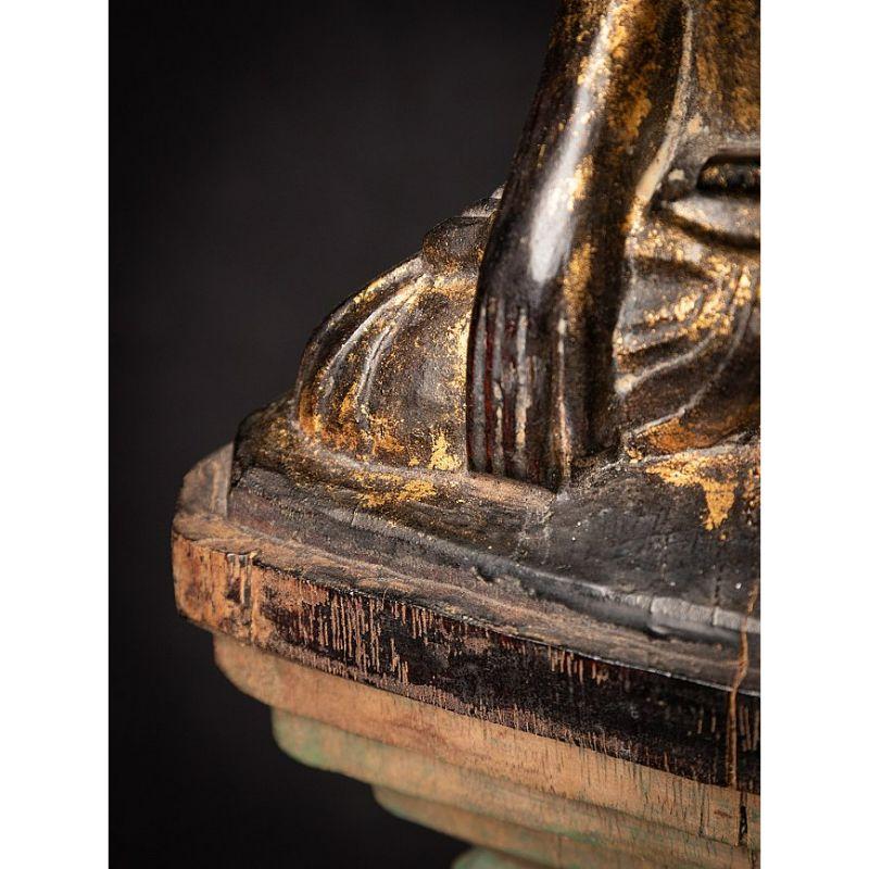 Antique wooden Burmese Shan Buddha from Burma For Sale 14