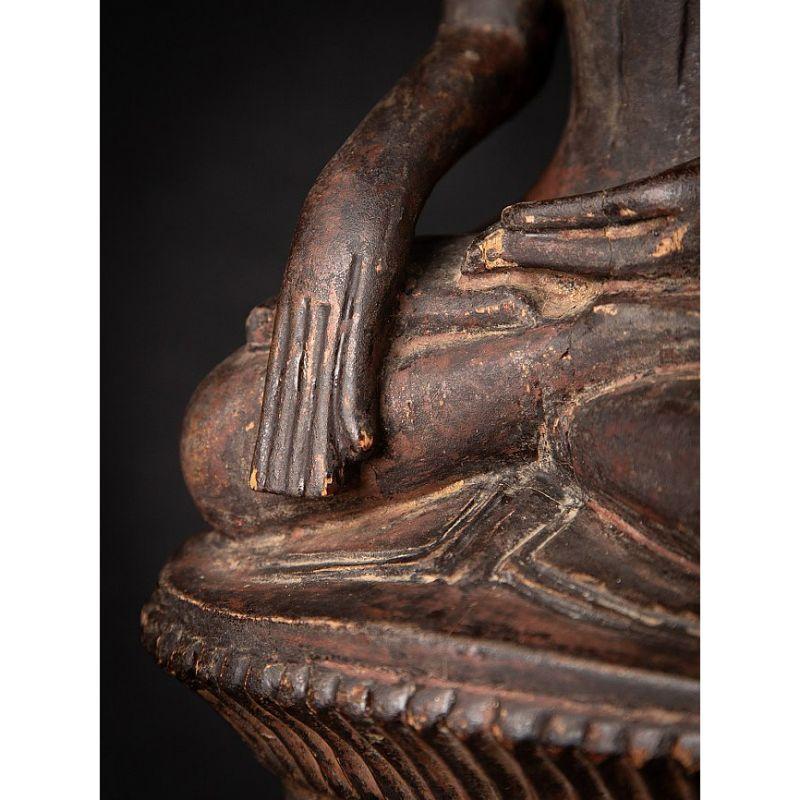 Antique wooden Burmese Shan Buddha from Burma For Sale 14