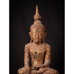 Antique Wooden Burmese Shan Buddha from Burma