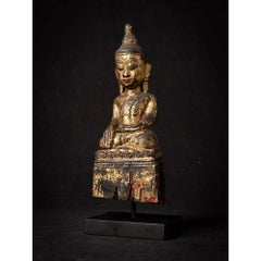 Antique wooden Burmese Shan Buddha from Burma