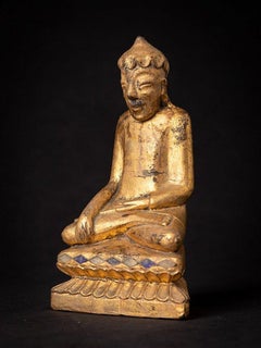 Antique Wooden Burmese Shan Buddha from Burma