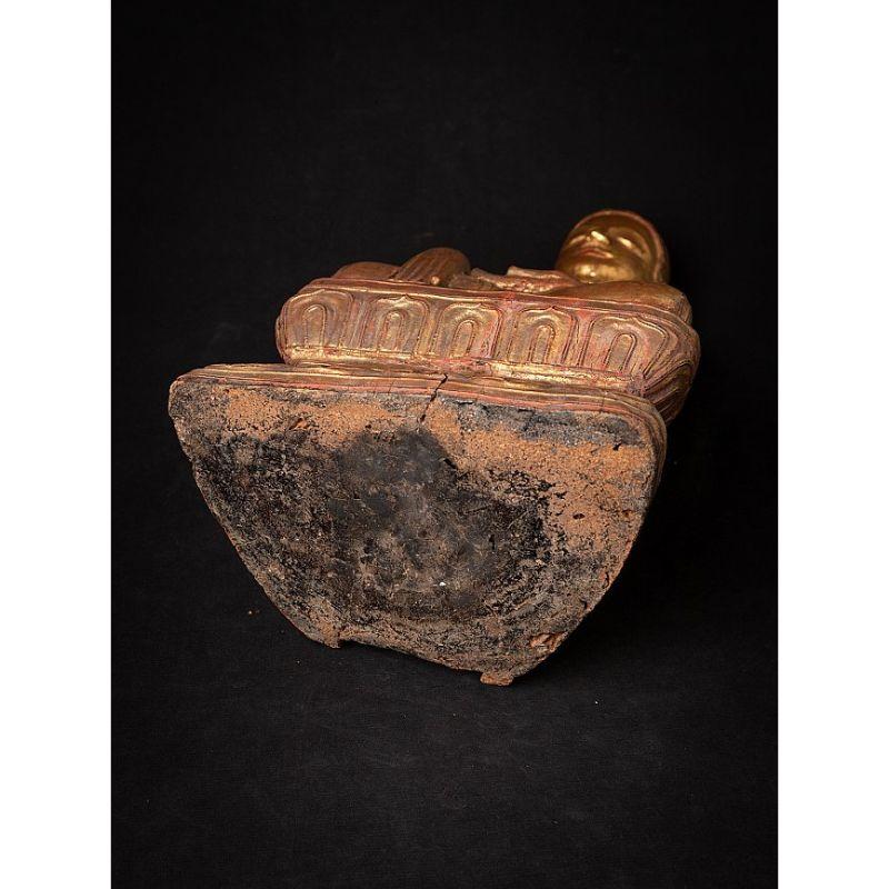Bouddha birman Shan ancien en bois de Birmanie en vente 15