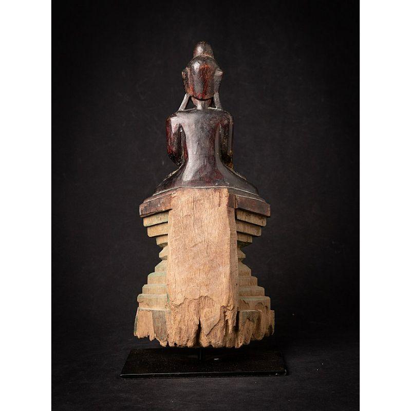 19th Century Antique wooden Burmese Shan Buddha from Burma For Sale