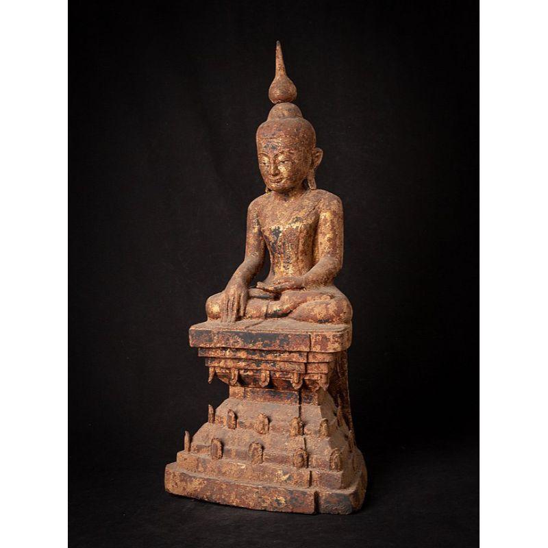 20th Century Antique Wooden Burmese Shan Buddha from Burma For Sale
