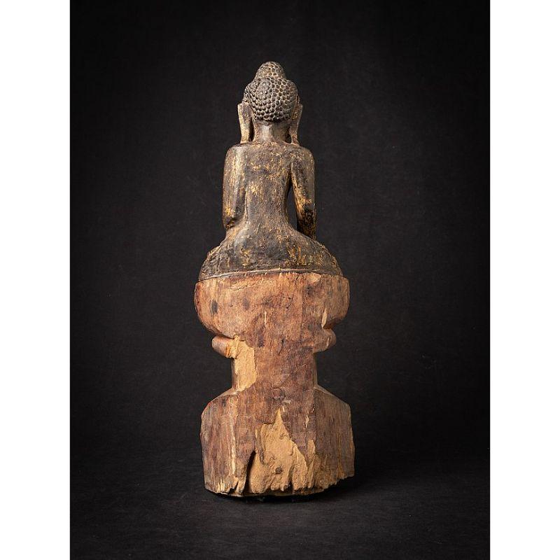 19th Century Antique Wooden Burmese Shan Buddha from, Burma For Sale