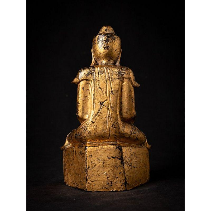 19th Century Antique Wooden Burmese Shan Buddha from Burma For Sale