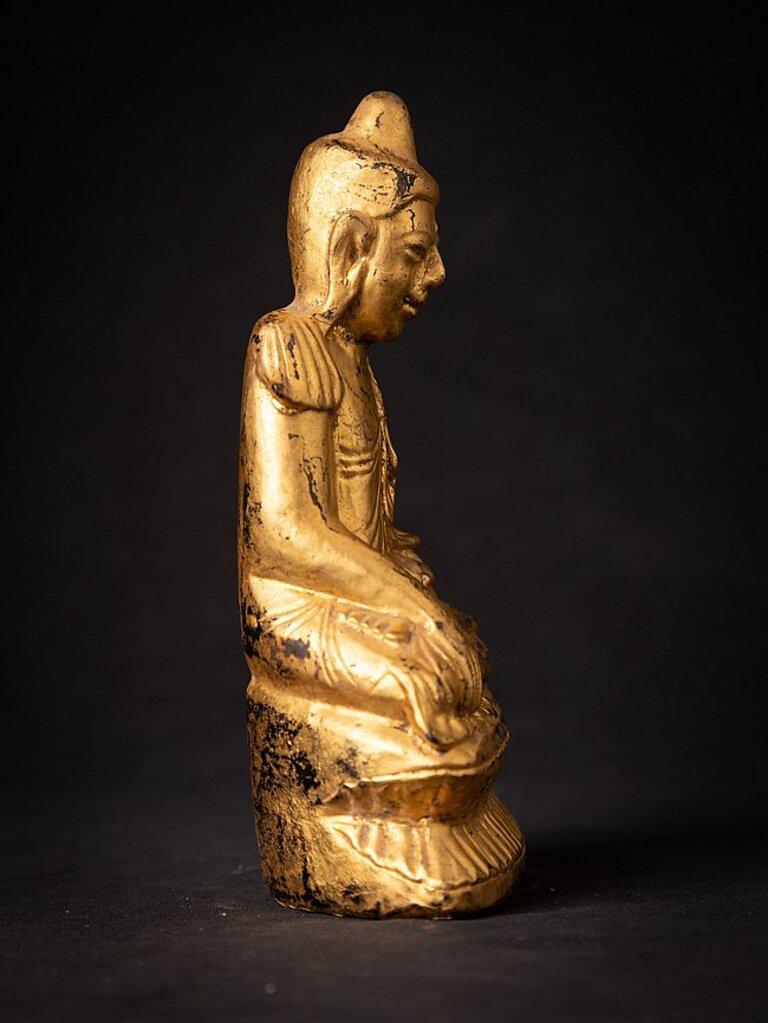 Antique Wooden Burmese Shan Buddha from Burma For Sale 1