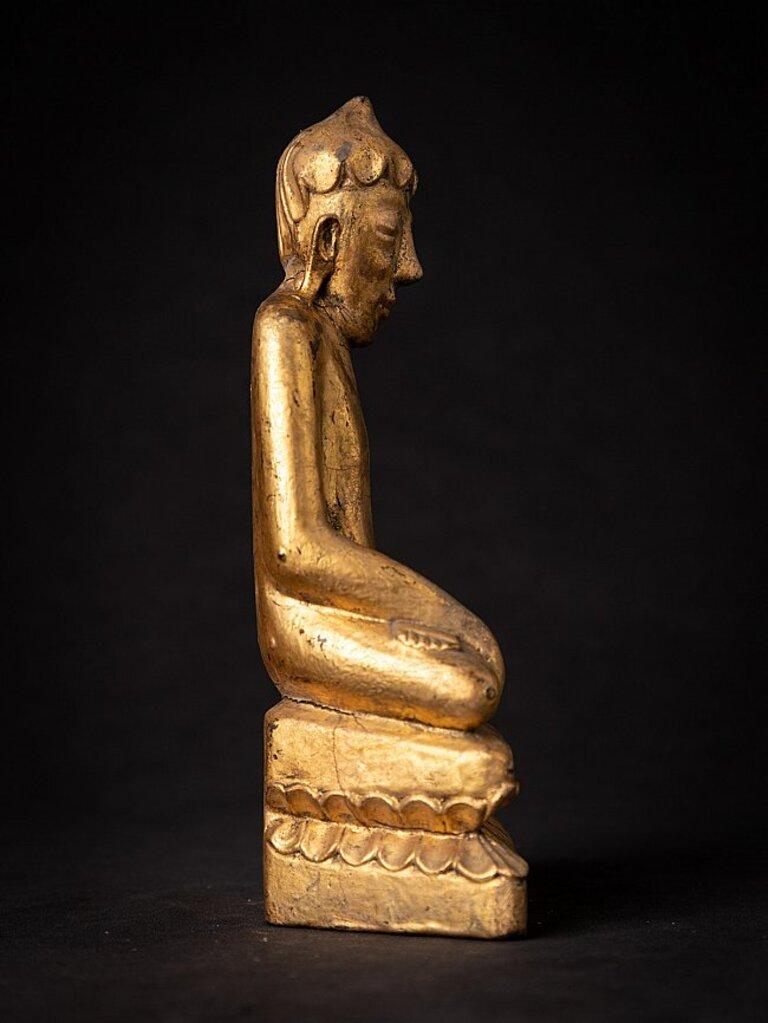 Antique Wooden Burmese Shan Buddha from Burma For Sale 1