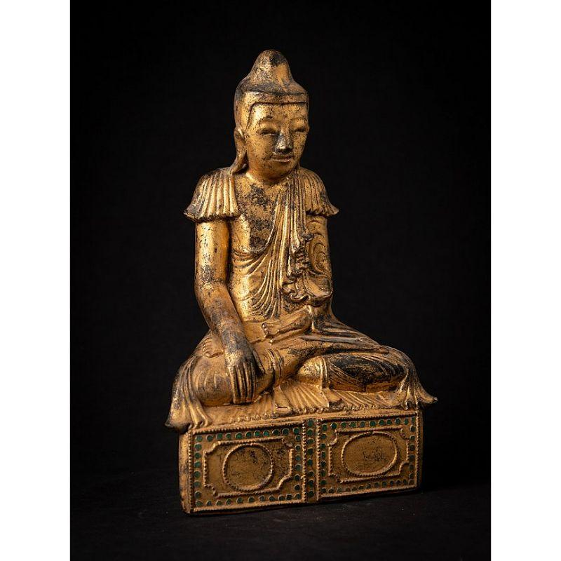 Antique Wooden Burmese Shan Buddha from Burma For Sale 2