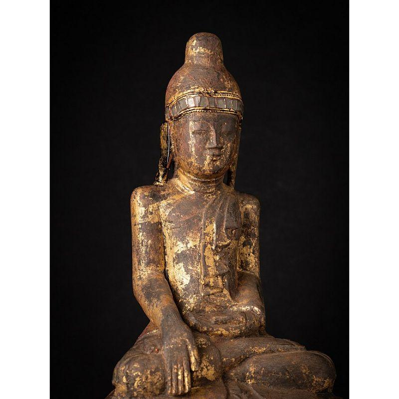 Antique Wooden Burmese Shan Buddha from Burma For Sale 3