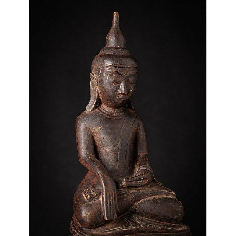 Antique wooden Burmese Shan Buddha from Burma For Sale 2
