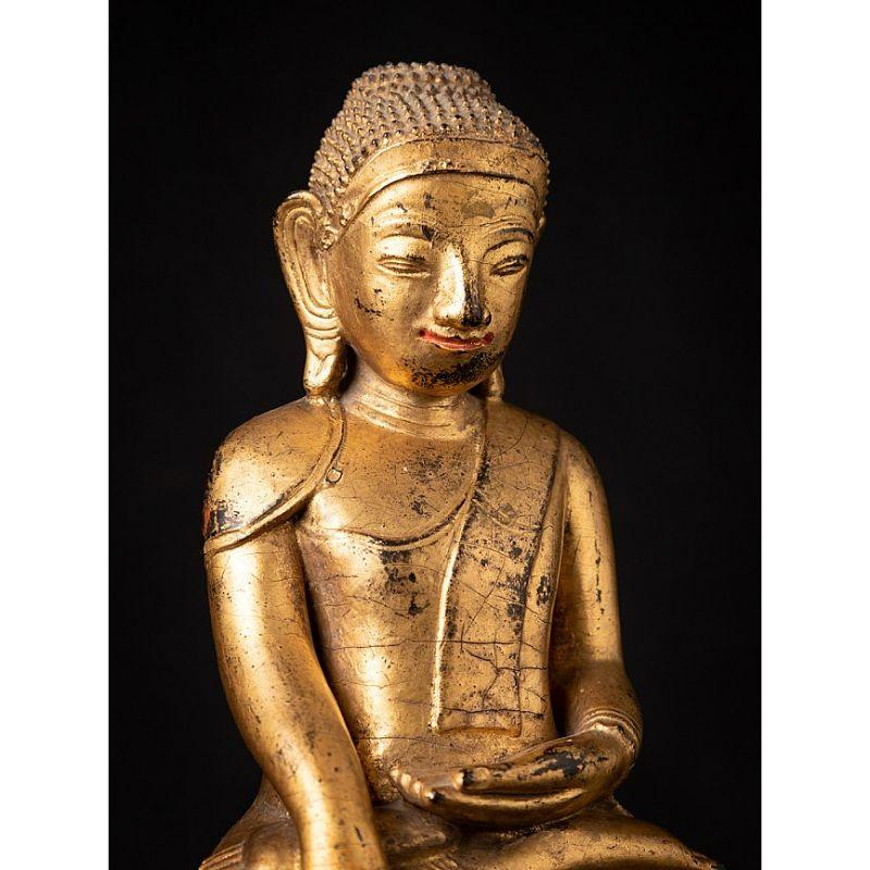 Antique Wooden Burmese Shan Buddha from Burma For Sale 3