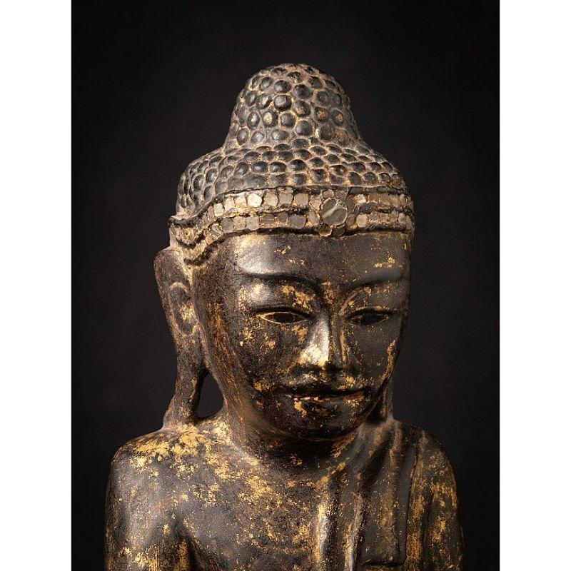 Antique Wooden Burmese Shan Buddha from, Burma For Sale 4