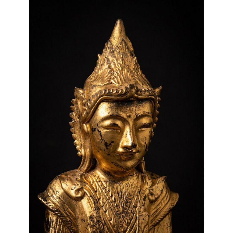 Antique wooden Burmese Shan Buddha from Burma 3