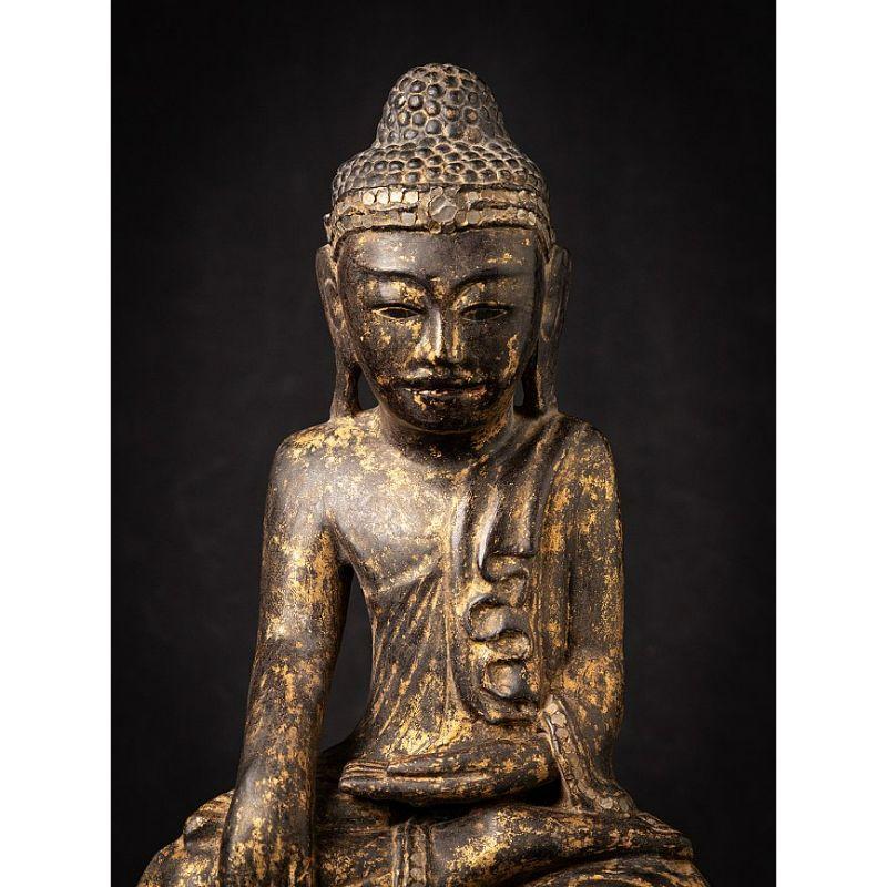 Antique Wooden Burmese Shan Buddha from, Burma For Sale 5